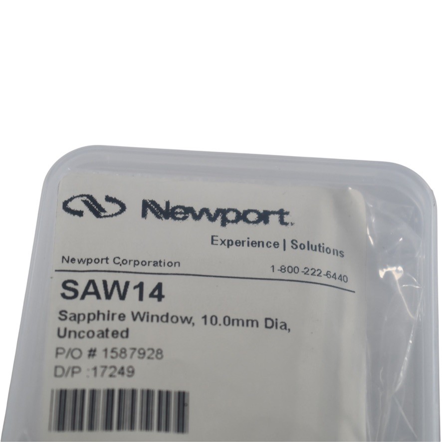 NEW Newport SAW14 10mm Uncoated Sapphire Optical Parallel Window Crystal