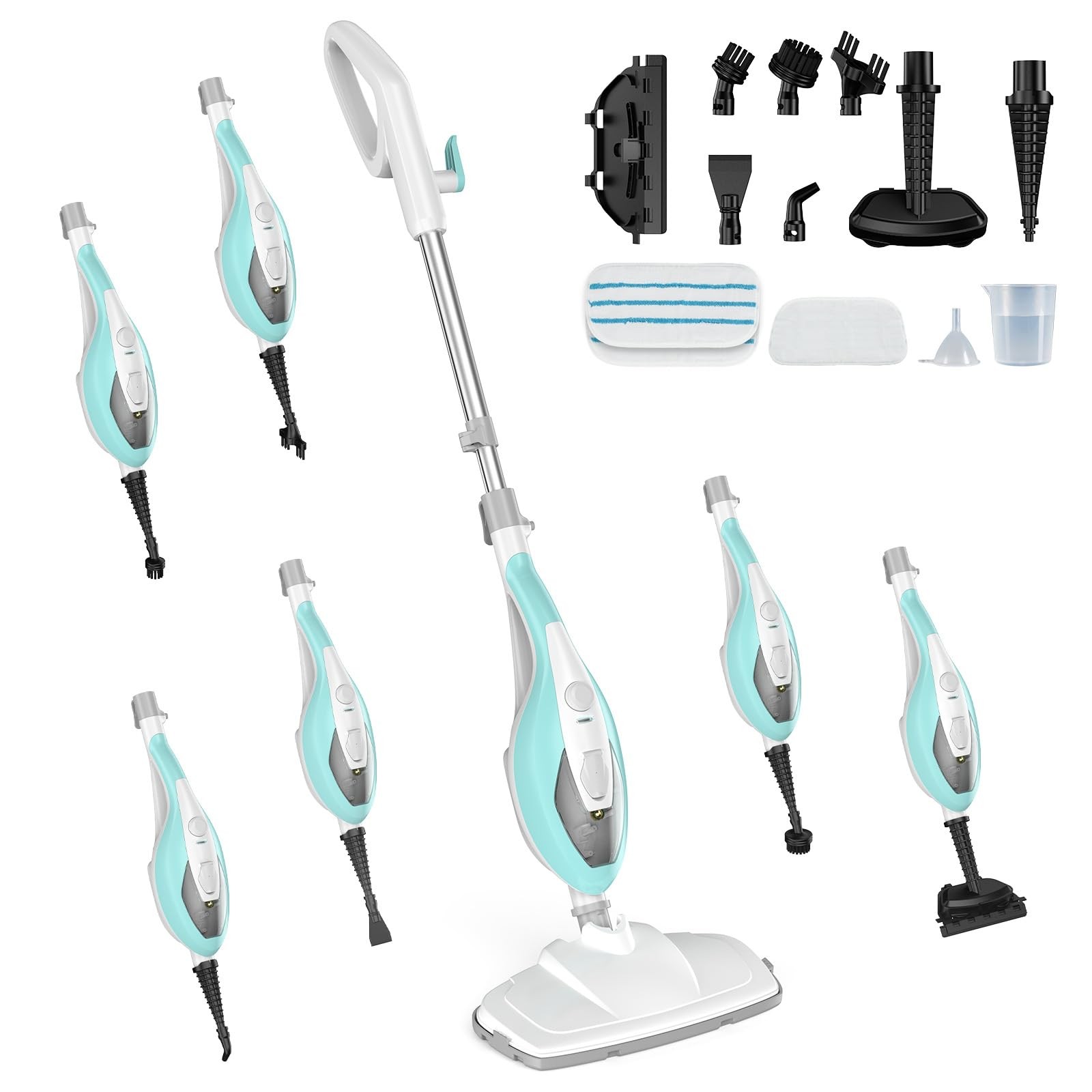 DUMOS 10 in 1 Multifunctional Steam Mop 1550W Detachable Handheld Steam Cleaner