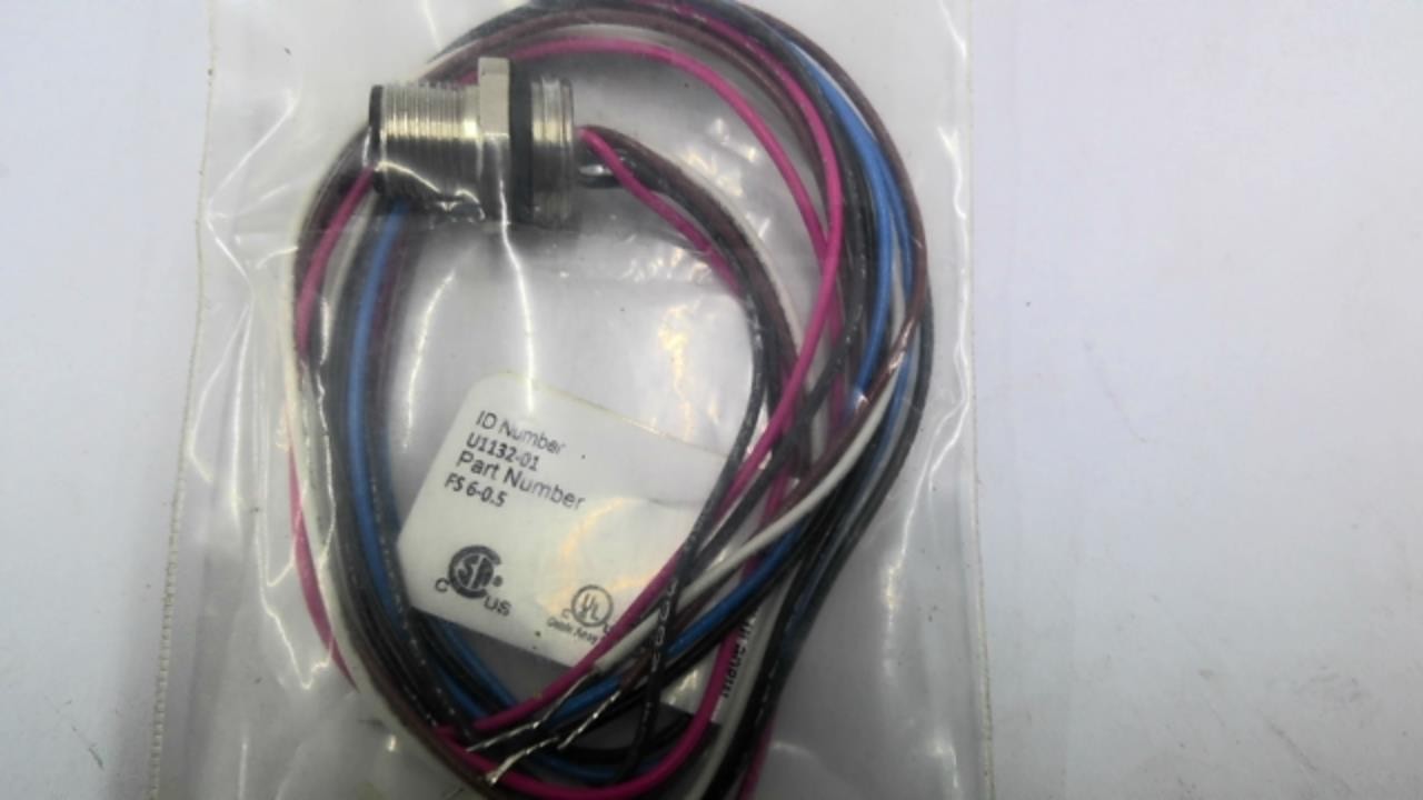 Turck FS 6-0.5 Eurofast Panel Mount Bulkhead Receptacle Connector