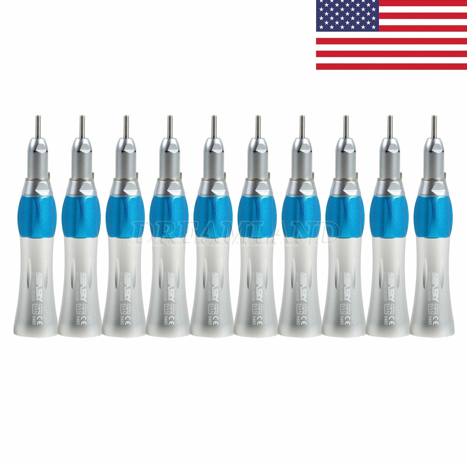 10x Dental Latch type straight Handpiece 1:1 NSK type Slow Low Speed EP YB USA
