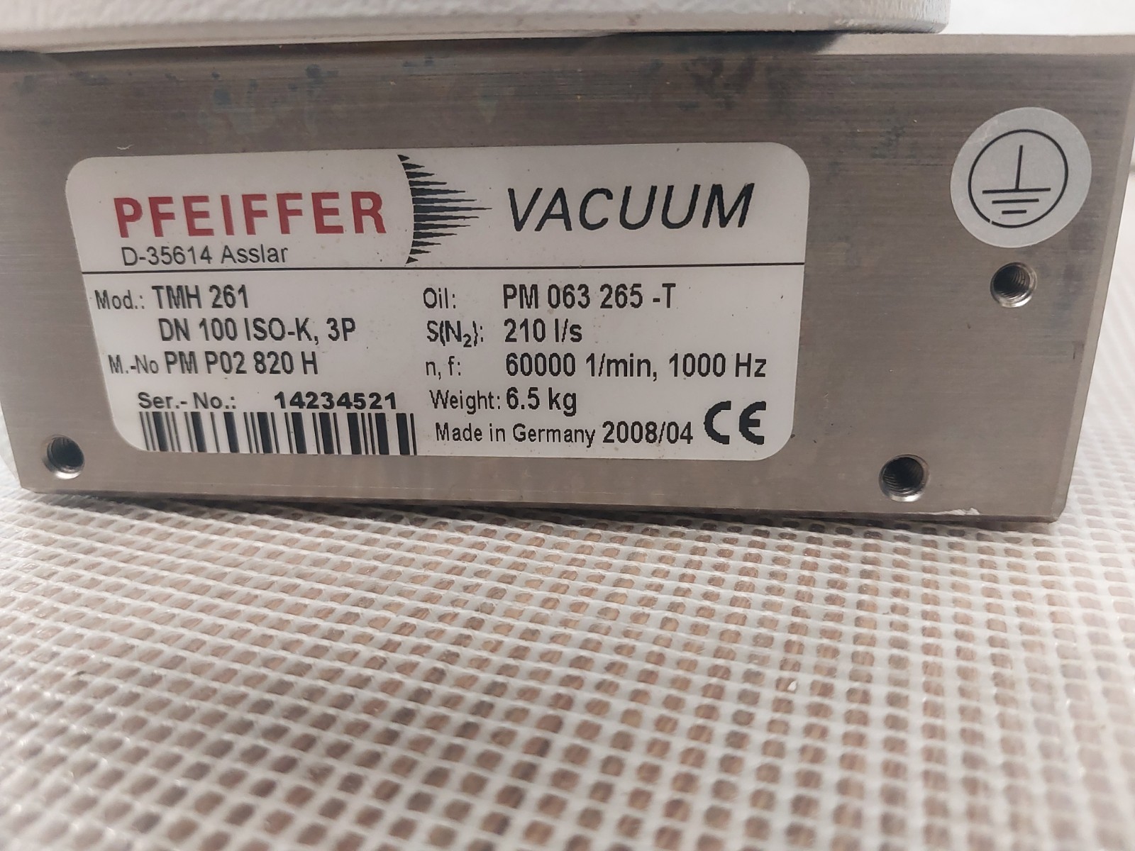 Pfeiffer Vacuum Turbo Pump TMH 261 DN 100 ISO-K, 3P GERMANY