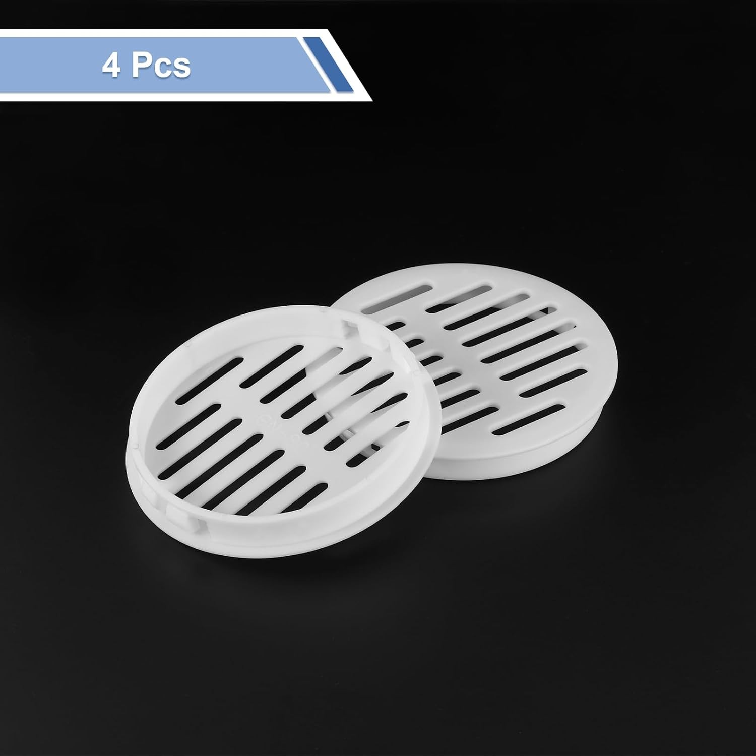 Round Soffit Vent 3 Inch, Pack of 4 80mm White Plastic Roof Attic Vent Cover