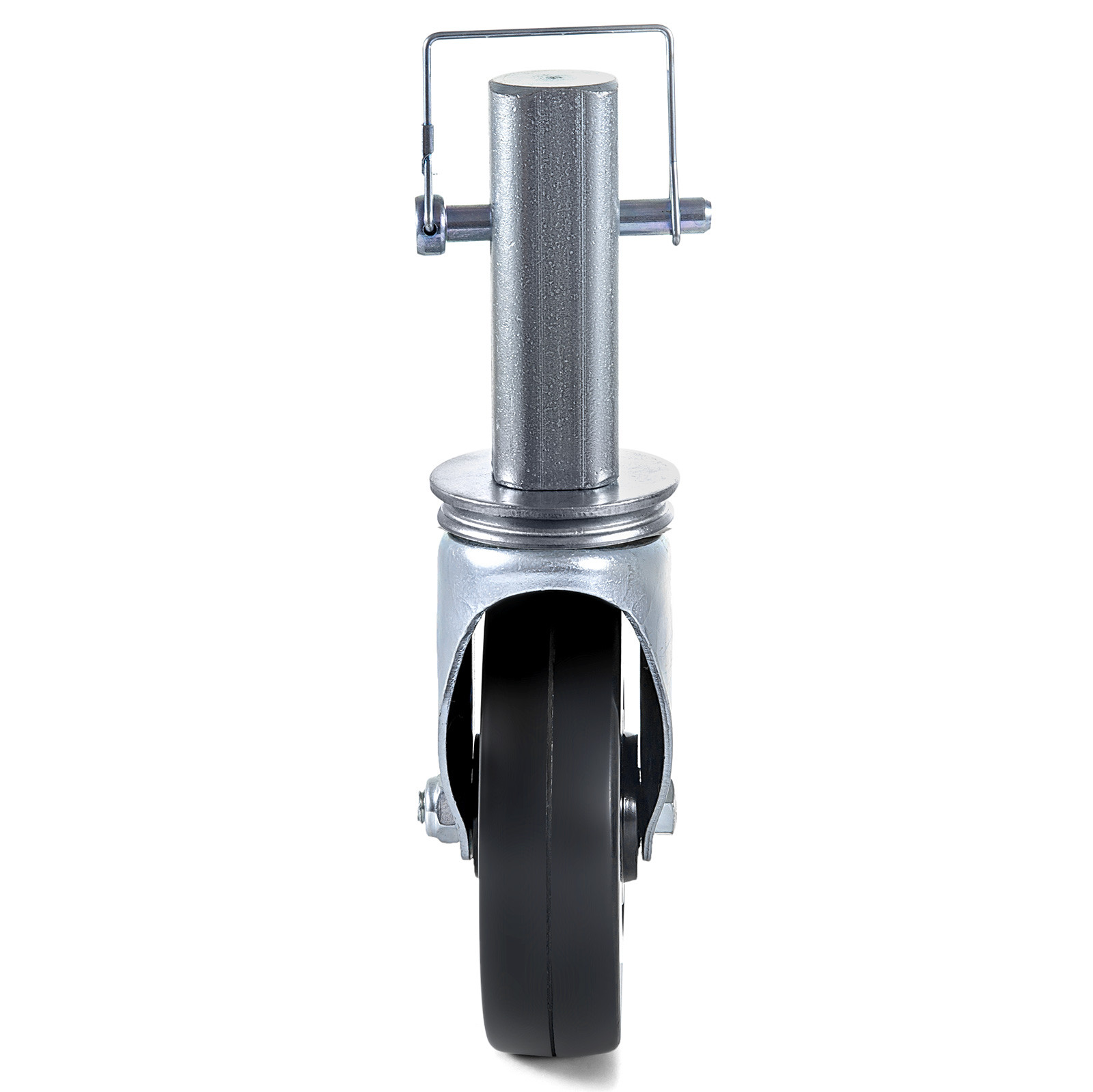 5″ Scaffolding Casters Hard Rubber Wheels w/ Lock Brake 1.25″ Square Shank 4 PCS