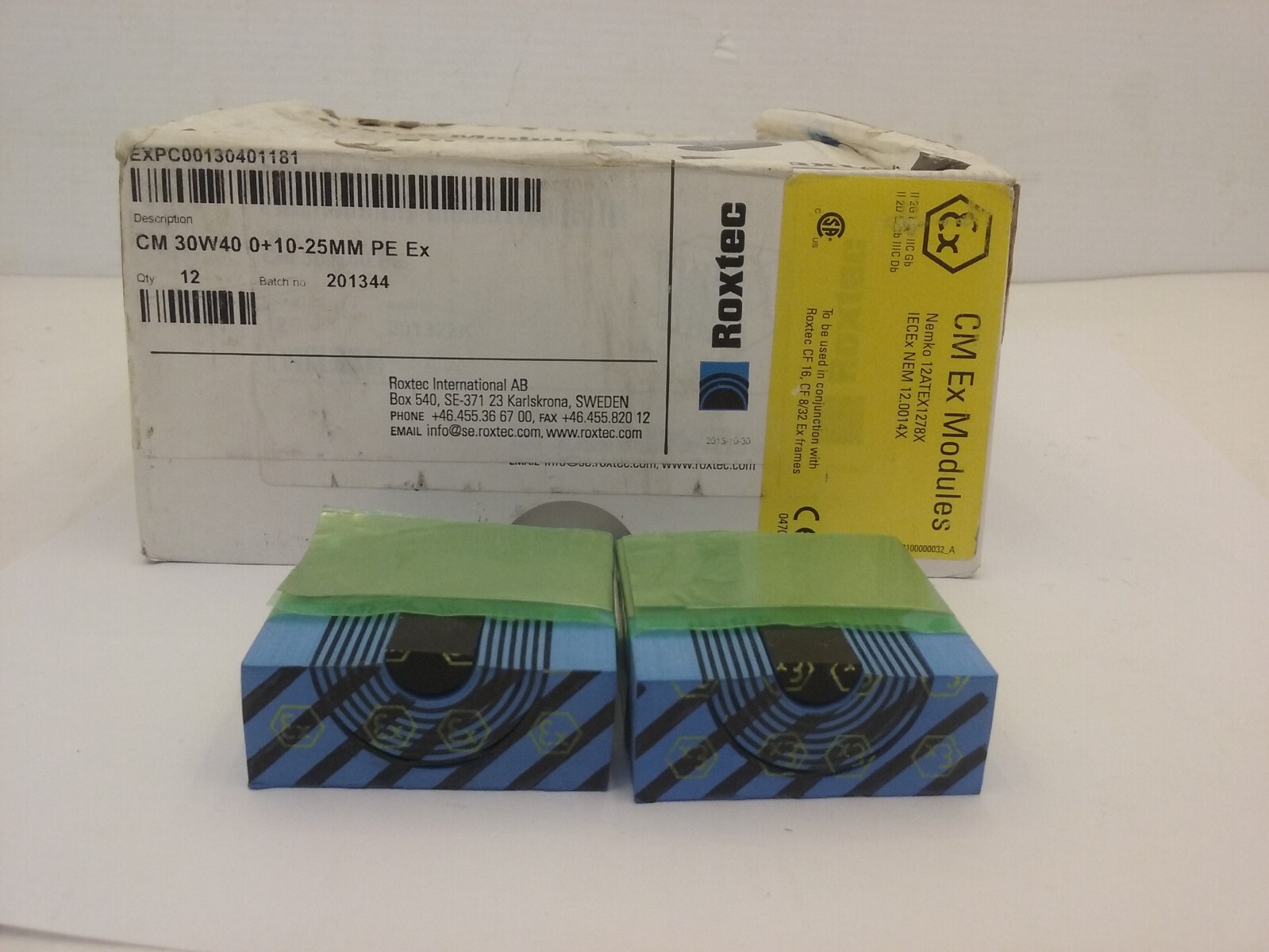 ROXTEC CM30W40 CM MODULE WITH MULTIDIAMETER, BOX OF 12, NIB
