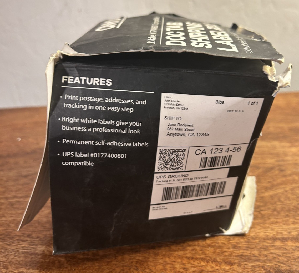 ONYX Products 4″ x 6 1/4″ DYMO Compatible Shipping Label Rolls, 250 Labels/Roll