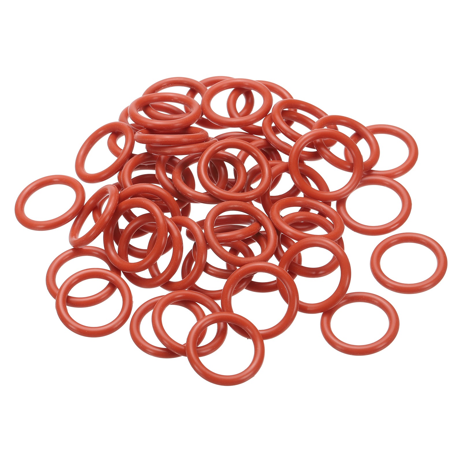50 Pcs Red Silicone O-Ring 25mm OD 19mm ID 3mm Width VMQ Sealing Gasket