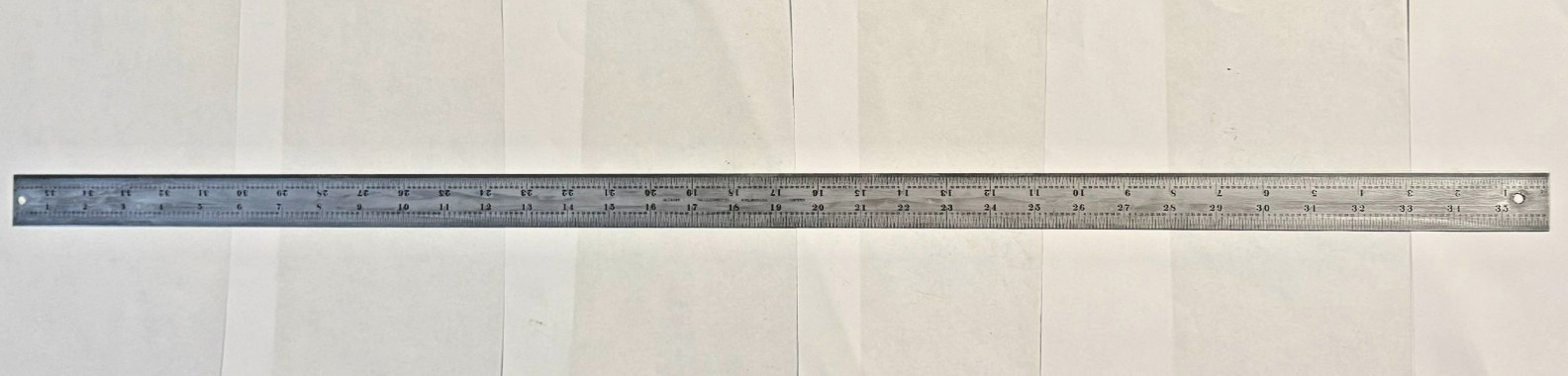 Starrett 36″ Steel Rule No. C604R Machinist Ruler 4R Graduation Tempered USA