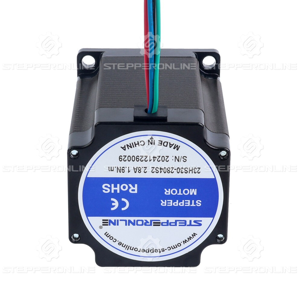 STEPPERONLINE Nema 23 Stepper Motor 1.9Nm(269oz.in) 2.8A 76.5mm Φ8mm Shaft CNC