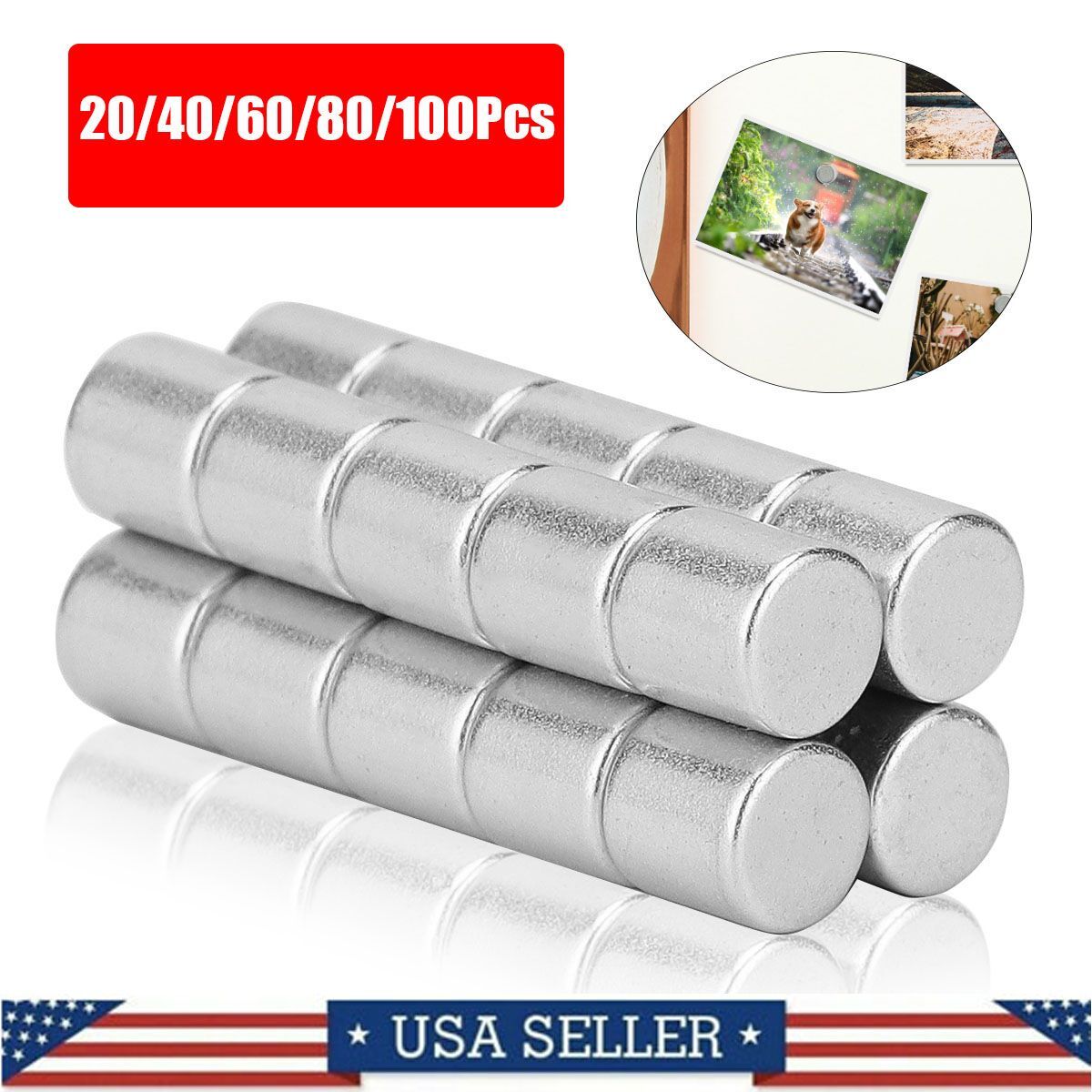 6mmx6mm 0.24×0.24in N35 Super Strong Rare Earth Neodymium Magnet Disc 20-100pcs