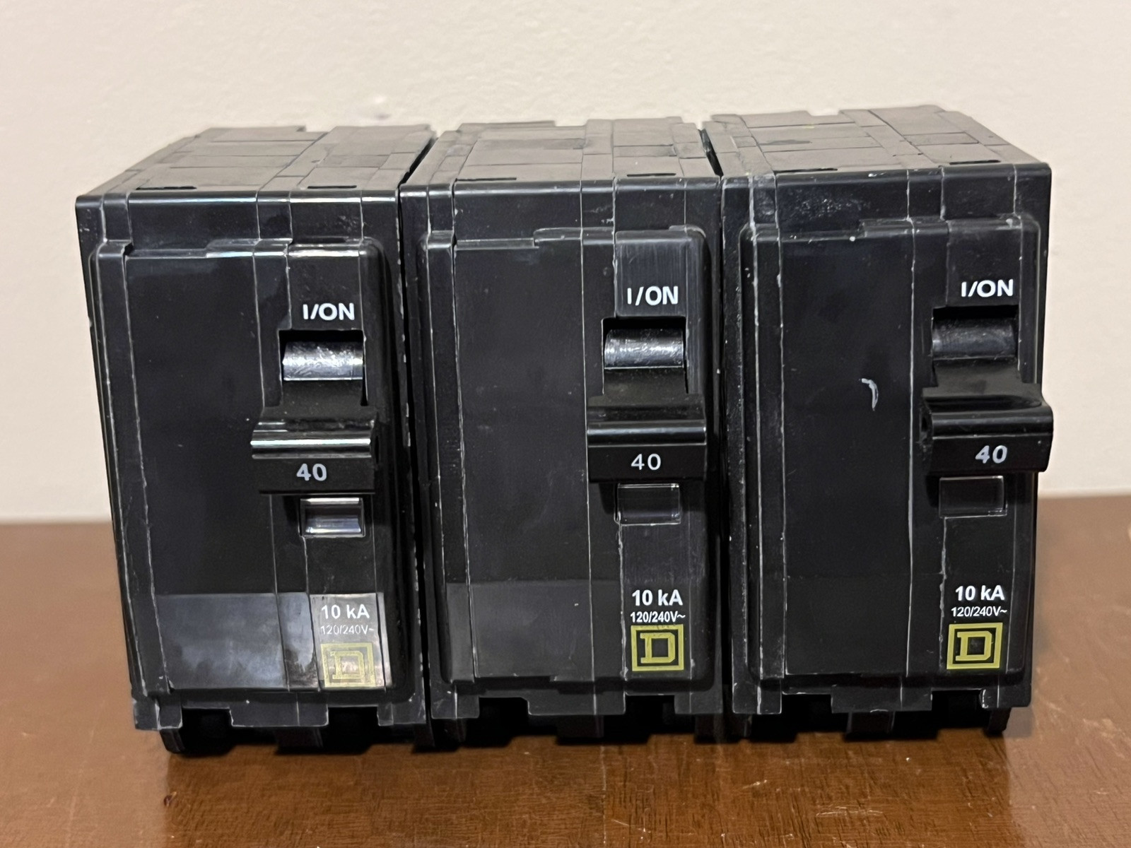 Square D QO240 Two Pole Circuit Breaker 40 A (Qty 3)