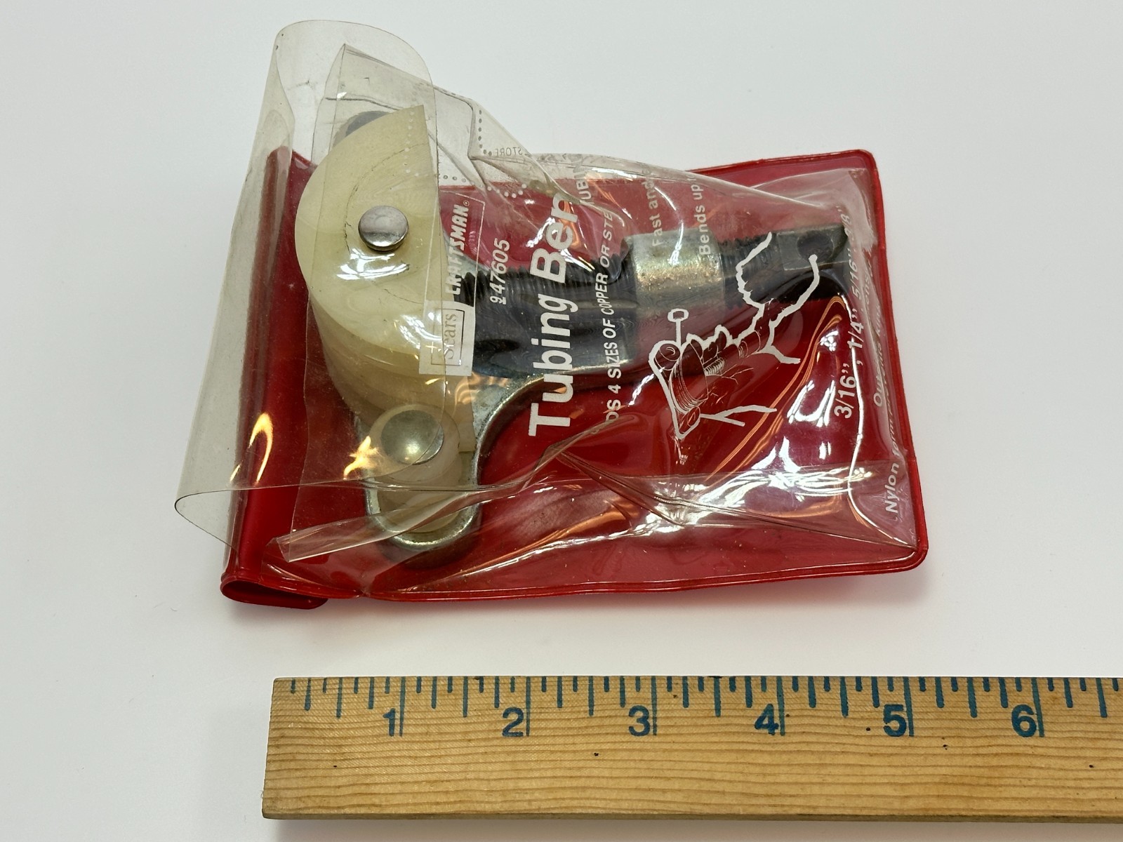 NOS Craftsman Sears USA 47605 Tubing Bender Tool in Pouch, 4 Sizes, Copper Steel