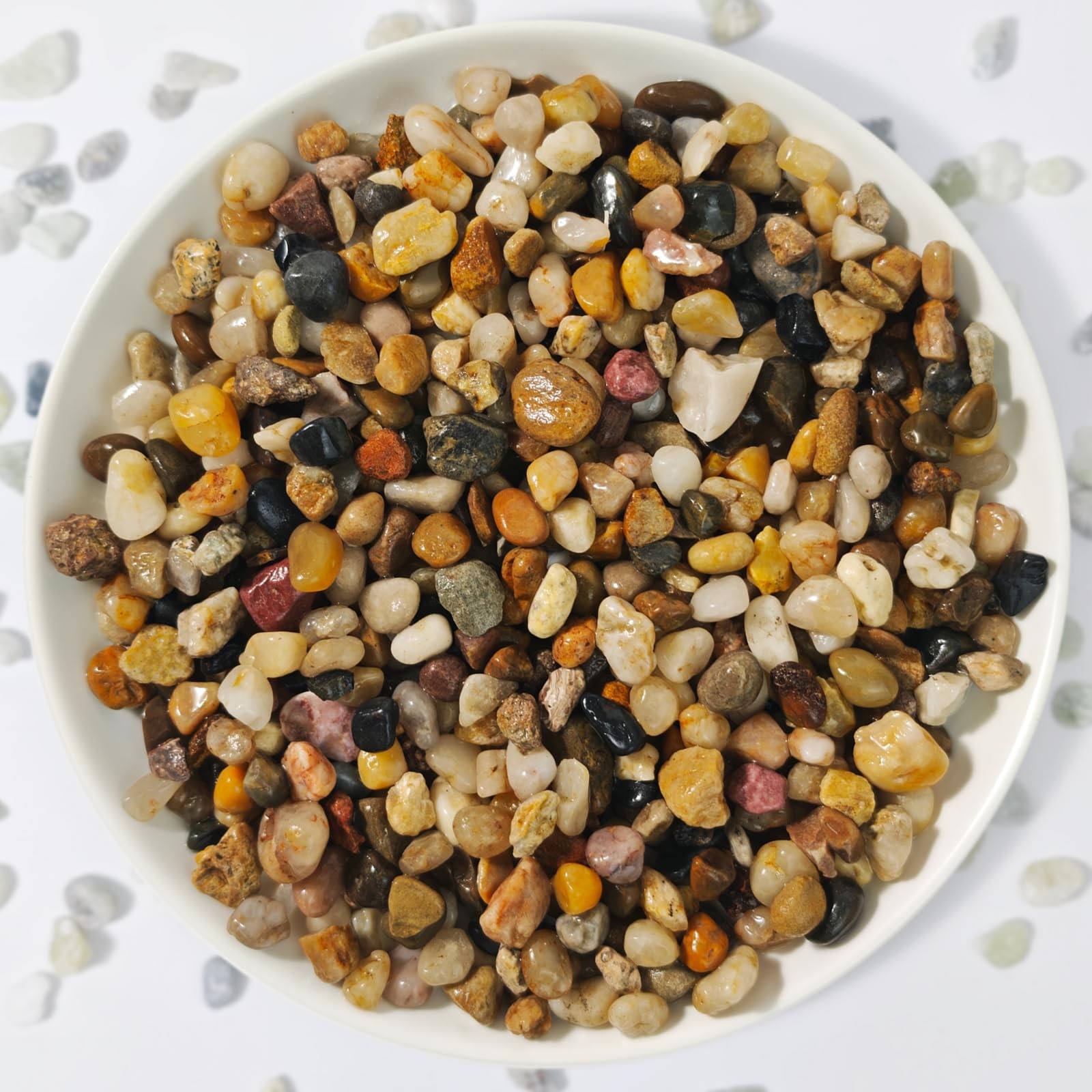 3Lb River Rocks for Succulents, Aquarium Gravel, Decorative Garden Pebbles