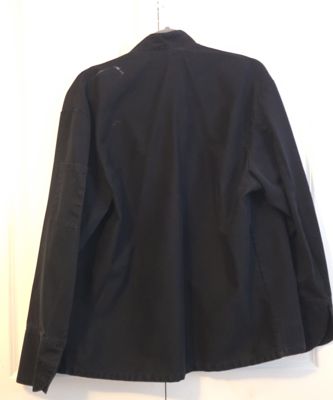 Fame Chef Applebee’s Black Kitchen Jacket Double Breasted Adult Size XL Uniform