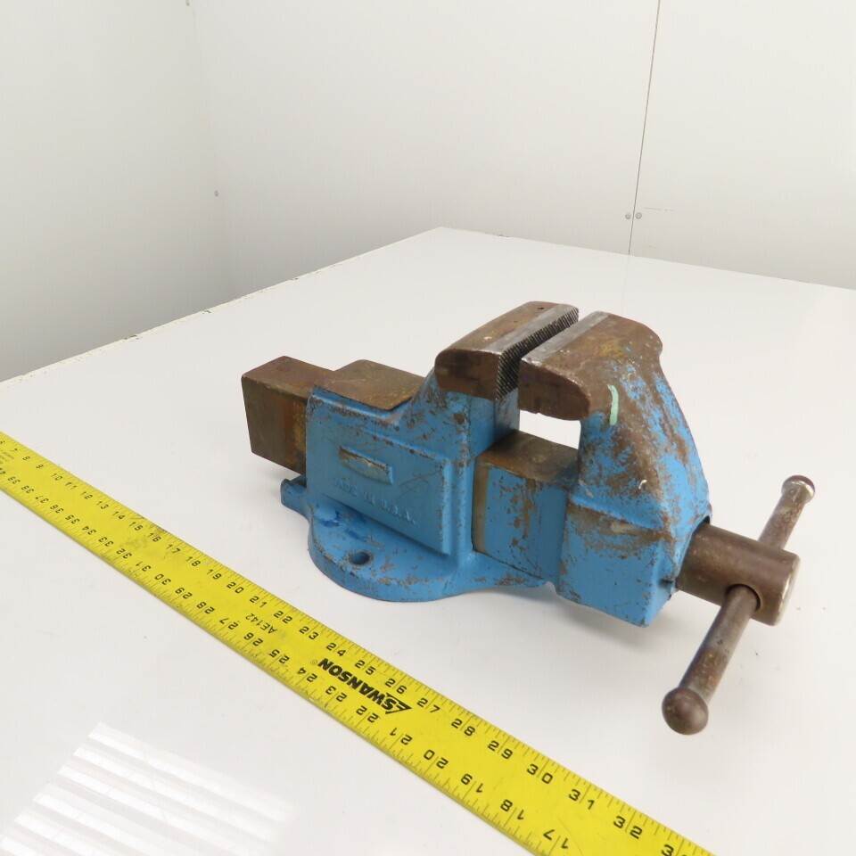Columbian 4″ Steel Jaw Stationary Machinist Bench Vise 5-3/4″ Open USA Made