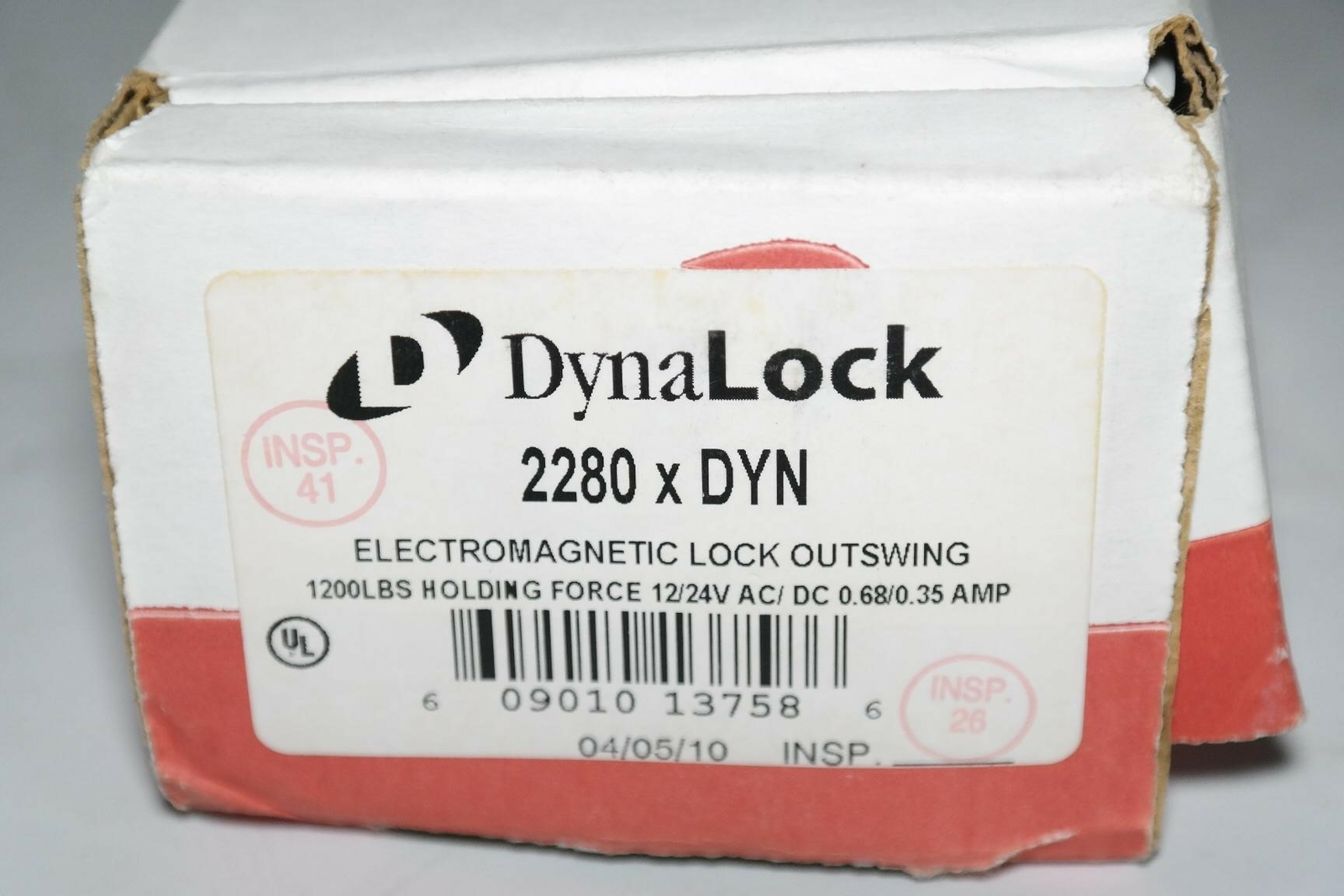 -=NEW=-DYNALOCK 2280 ELECTROMAGNETIC LOCK-OUTSWING-1200LBS!,12/24 AC/DC MAGNETIC