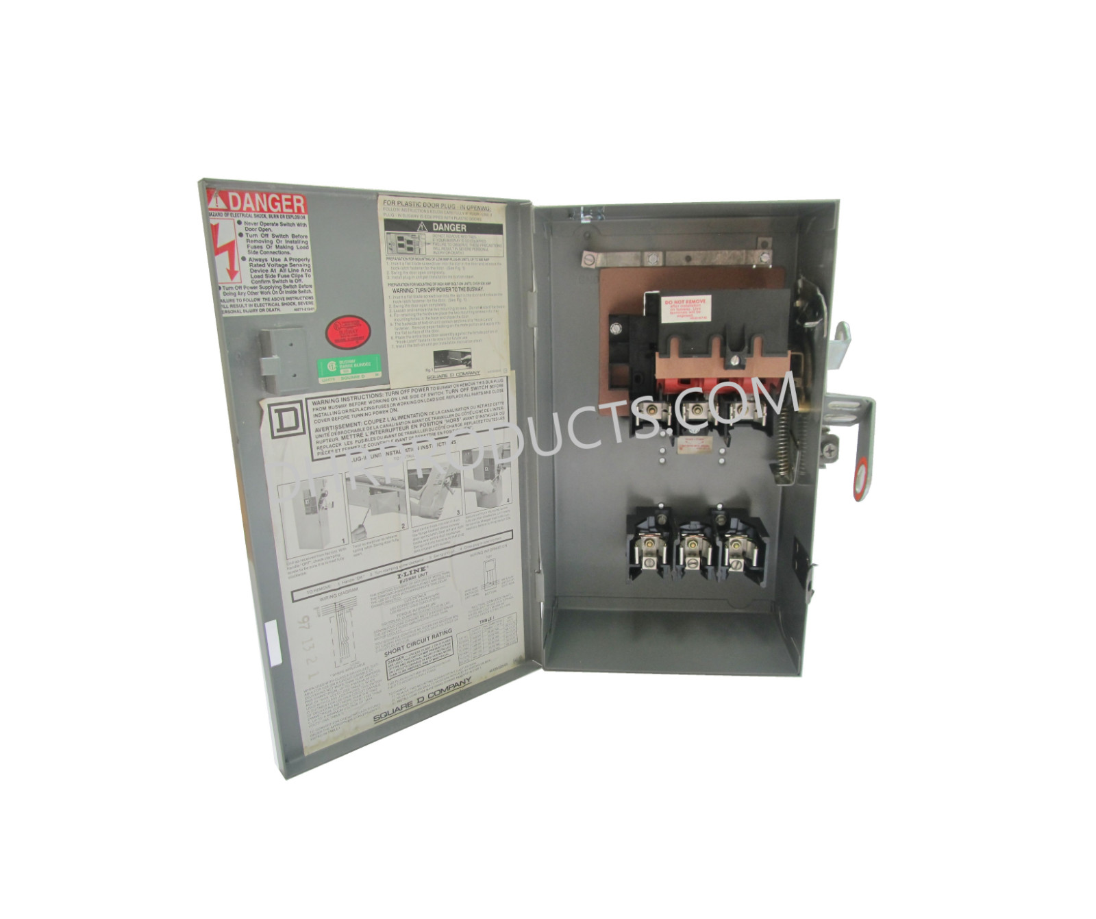 SQUARE D PQ3603G 30 AMP 600 VOLT 3P3W FUSIBLE BUSWAY SWITCH BUS PLUG