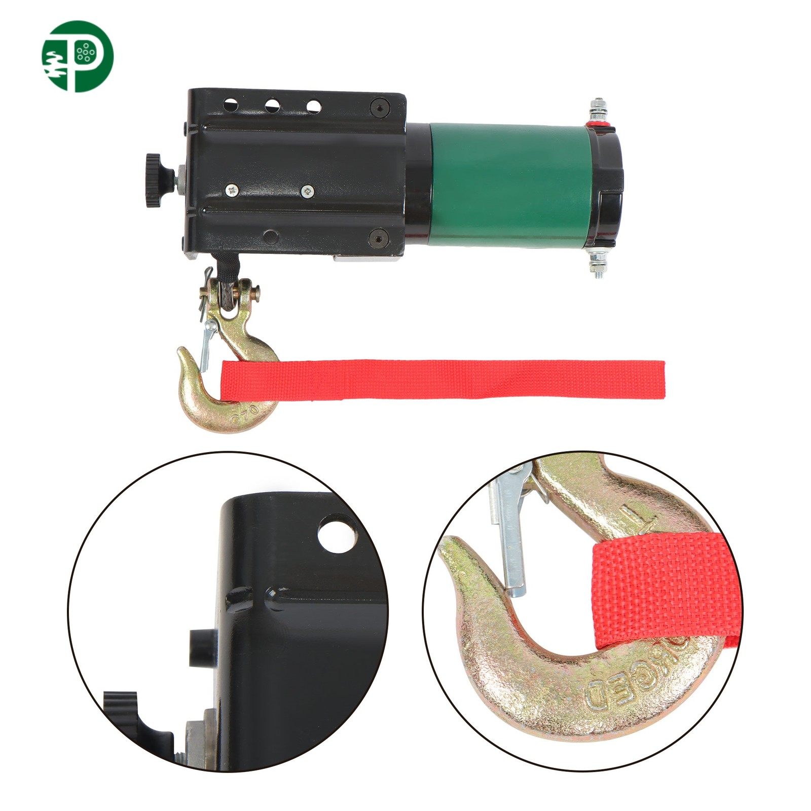 3000lbs Wireless & Wired Remote Electric Winch 32ft Synthetic Rope 12VDC/1.3HP