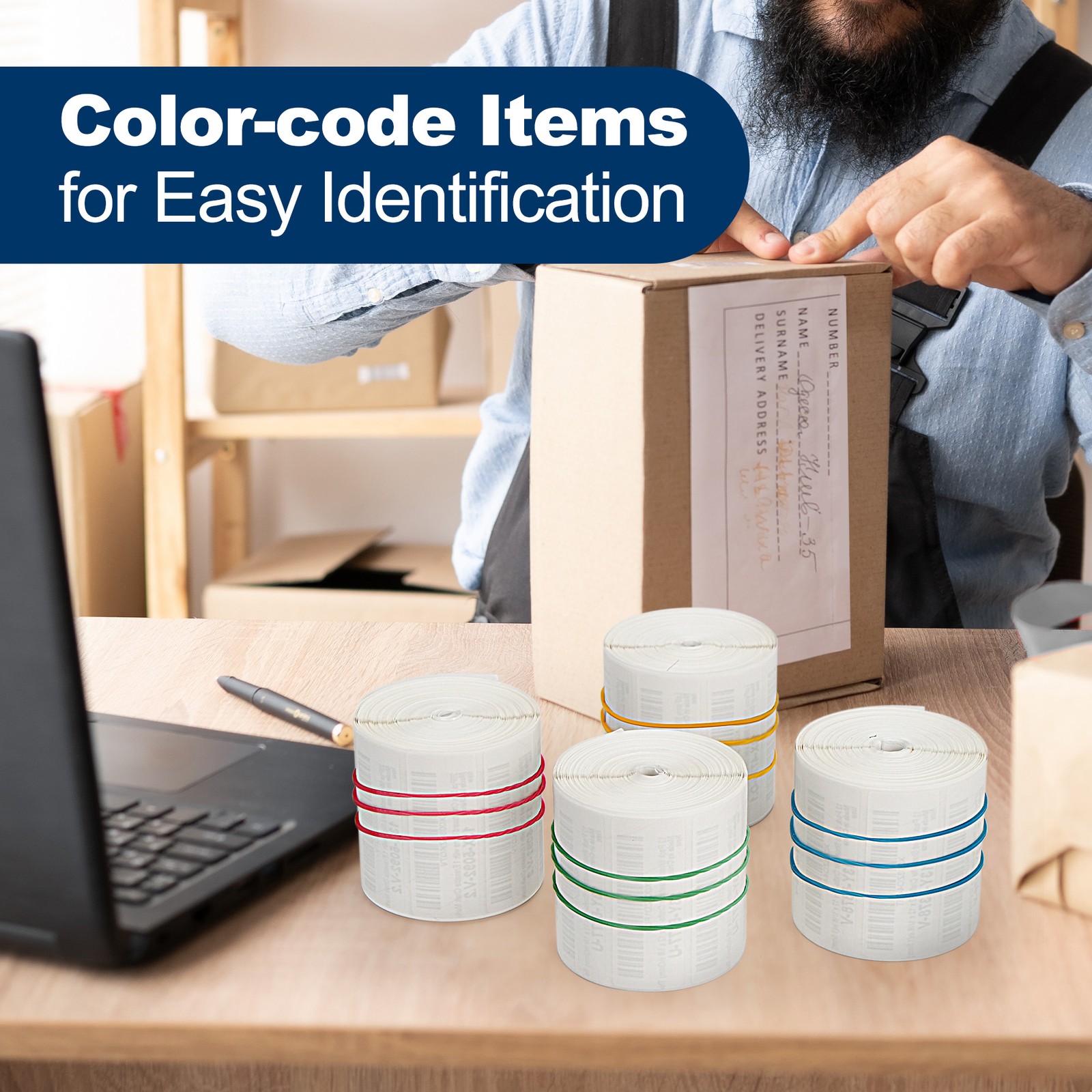 600PCS Elastic Sturdy Rubber Bands Multicolor