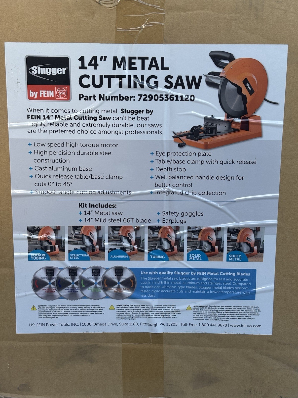 Fein Slugger 14in Metal Cutting Chop Saw