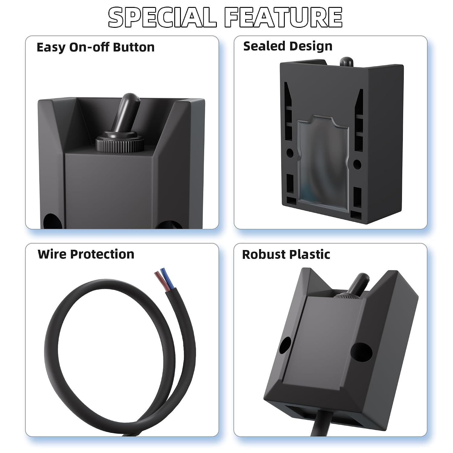 Latching 2-Pin Toggle Switch – 12V 30A for Reliable Outdoor Electrical Control