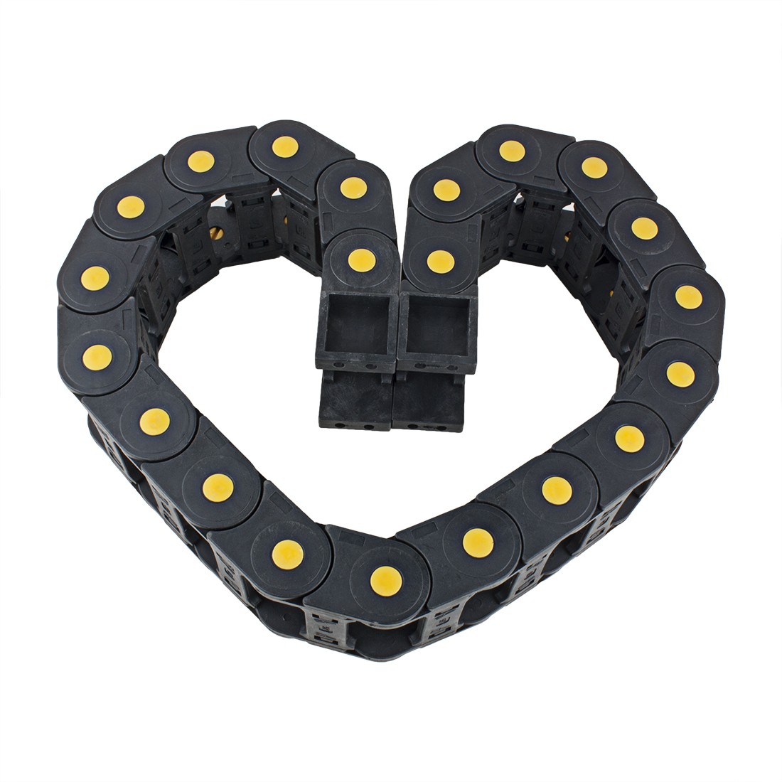R55 25mm x 57mm Plastic Open Type Cable Wire Carrier Drag Chain 1M L