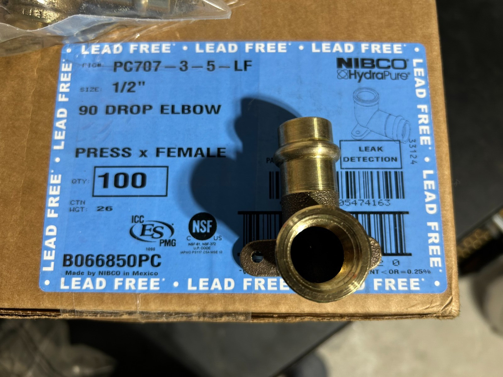 PROPRESS NIBCO 1/2″ PRO PRESS FEMALE ELBOWS with EARS VIEGA 2 BAGS OF 5 = 10