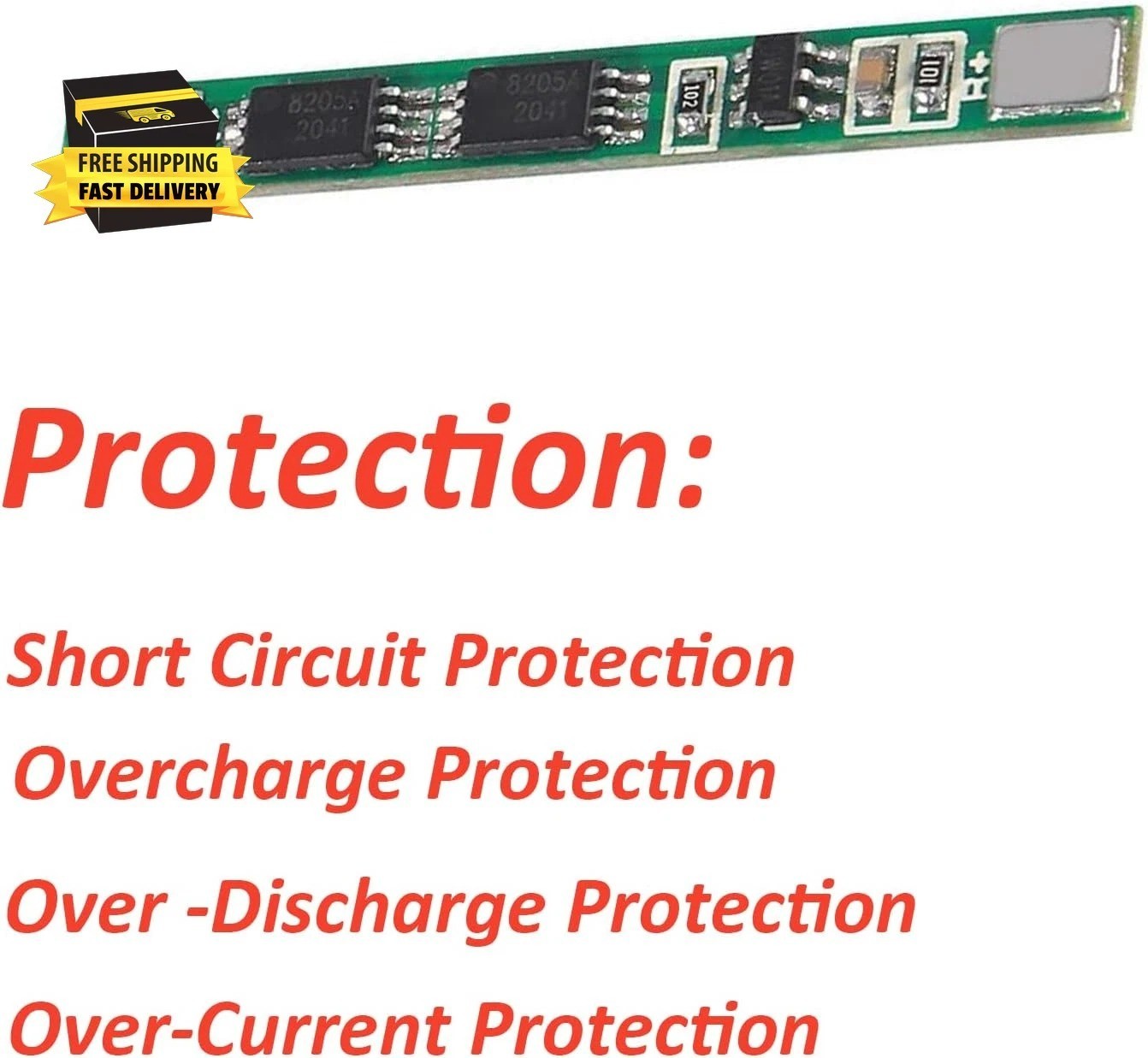 10Pcs 1S 3.7V BMS 18650 Charger 4A PCB Protection Board for Li-Ion Lithium Batte