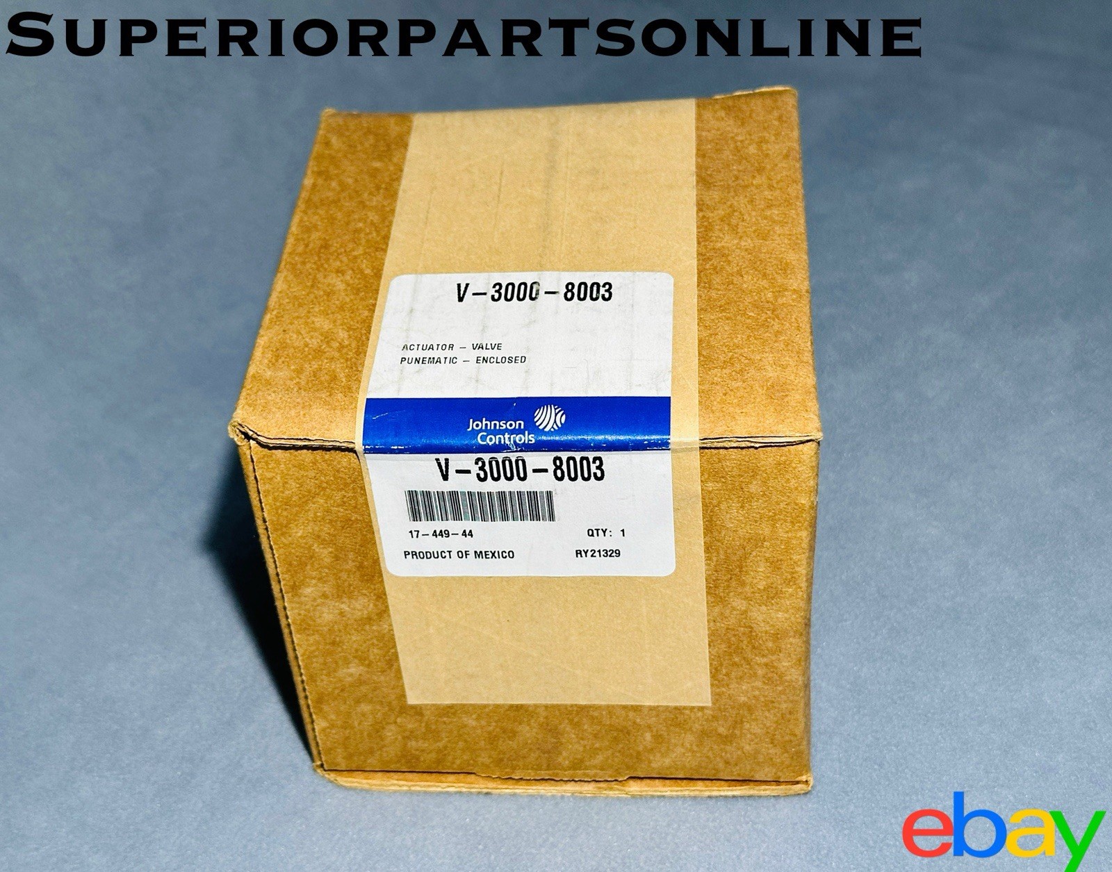 *NEW IN BOX* Johnson Controls V-3000-8003 Pneumatic Actuator, 25-PSI 3/4″ Stroke