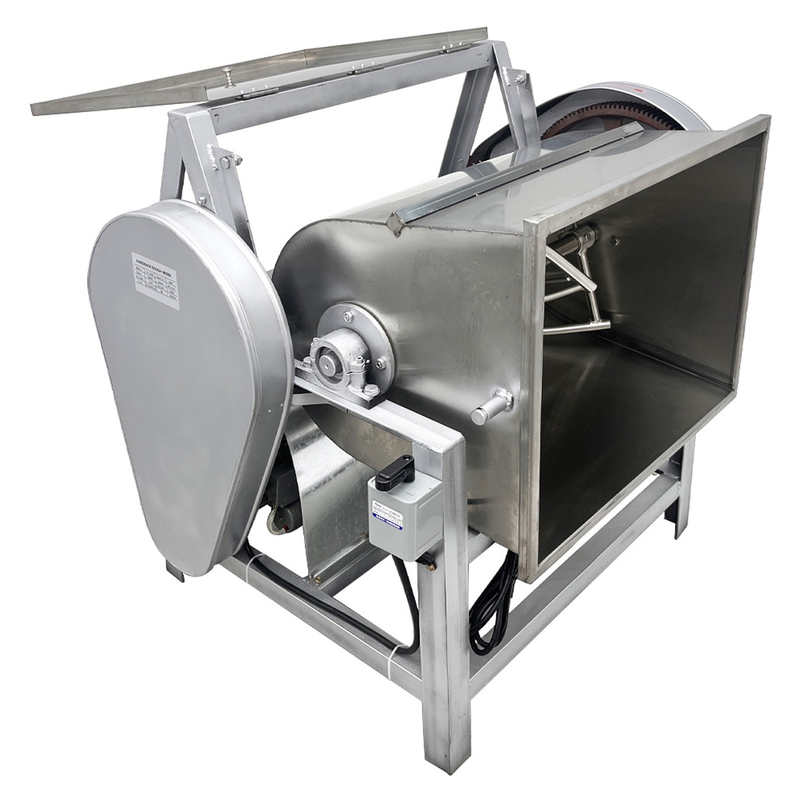 50kg/110lbs Commercial Dough Mixer 110V Dough Kneading Machine without Plug