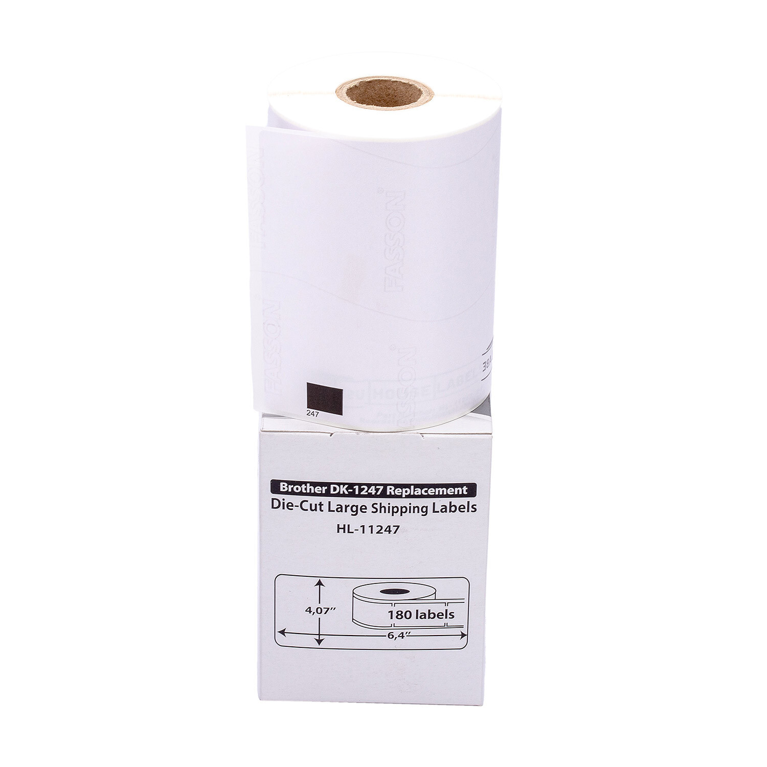 Non-OEM Fits BROTHER DK-1247 Labels 4.07″ x 6.4″, 1 Roll of 180 Labels