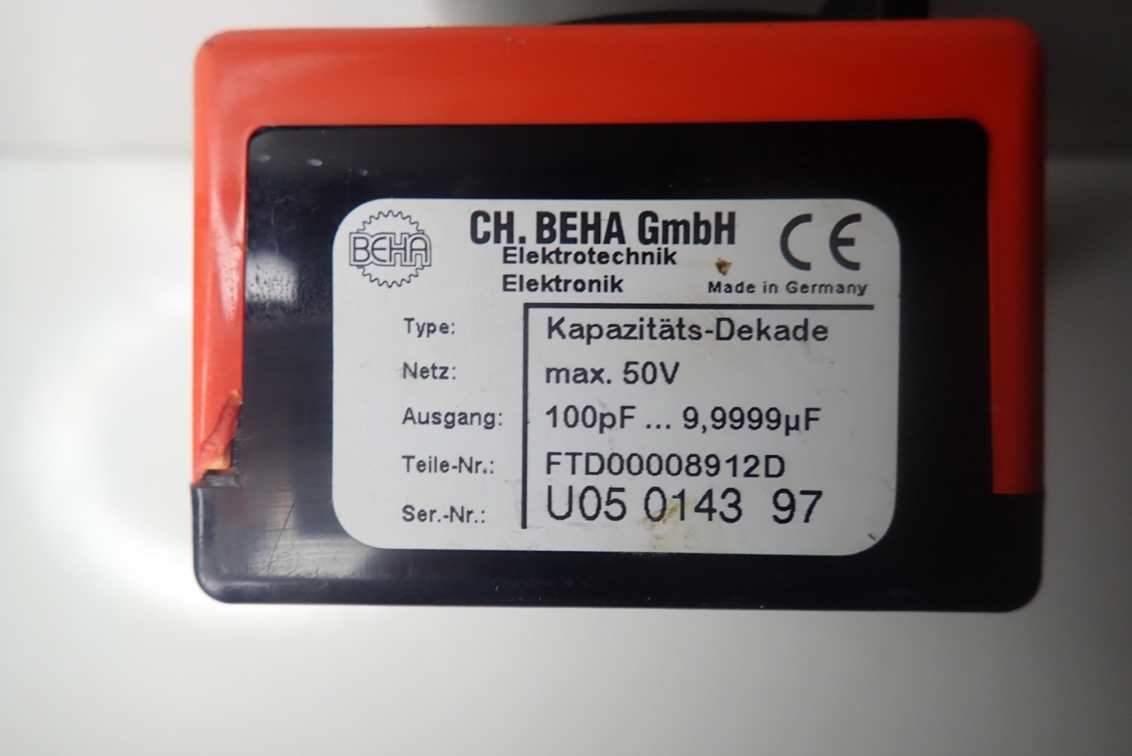 Electrical resistance resistor C-Dekade Germany