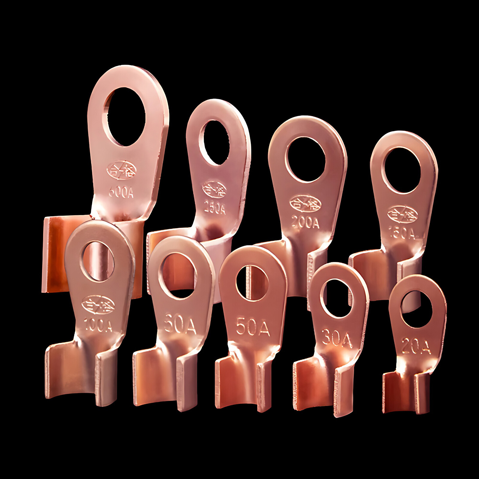 Open Cable Lugs Copper Ring Terminal Electrical Wire Crimp Connectors OT 3-1000A