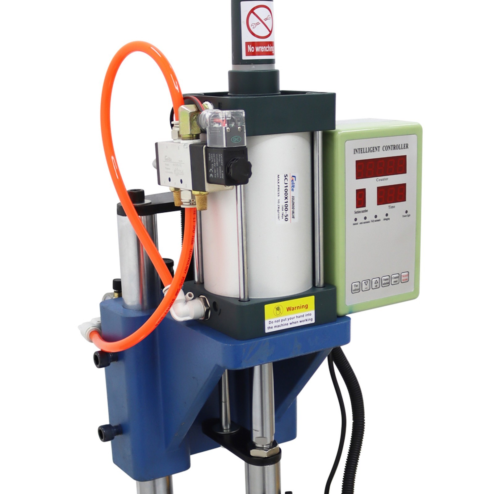 110V 1102lb/500kg Pneumatic Punch Press Machine with Controller 0.6Mpa-0.8MPa
