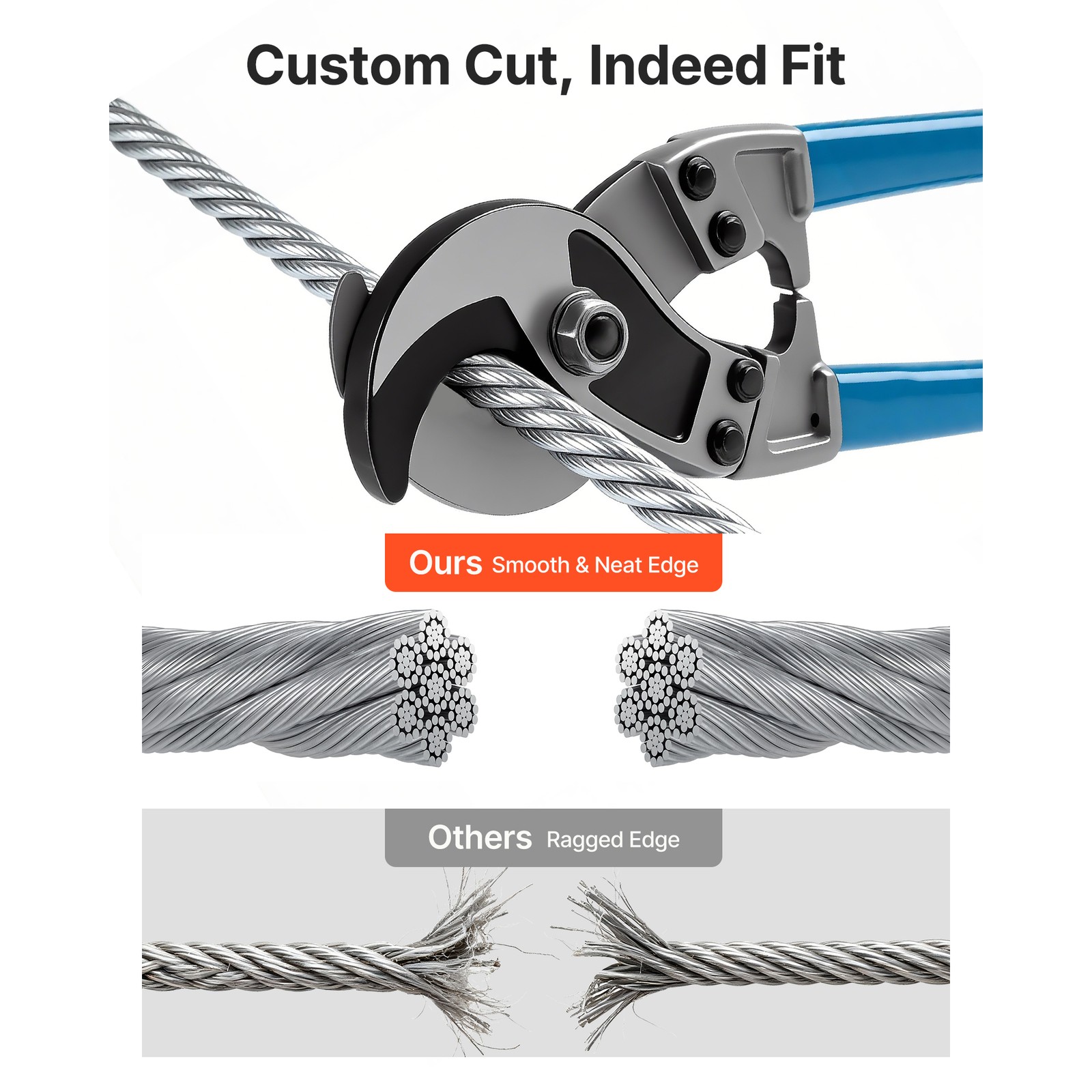 Uimoso Galvanized Carbon Steel Wire Rope 1/4 in 7×19, 250 ft Cable for Railing