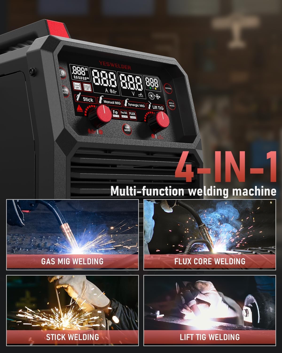 YESWELDER INTUIWELD 165 amp 110V/220V lift Tig/Stick/Monual Mig Welder