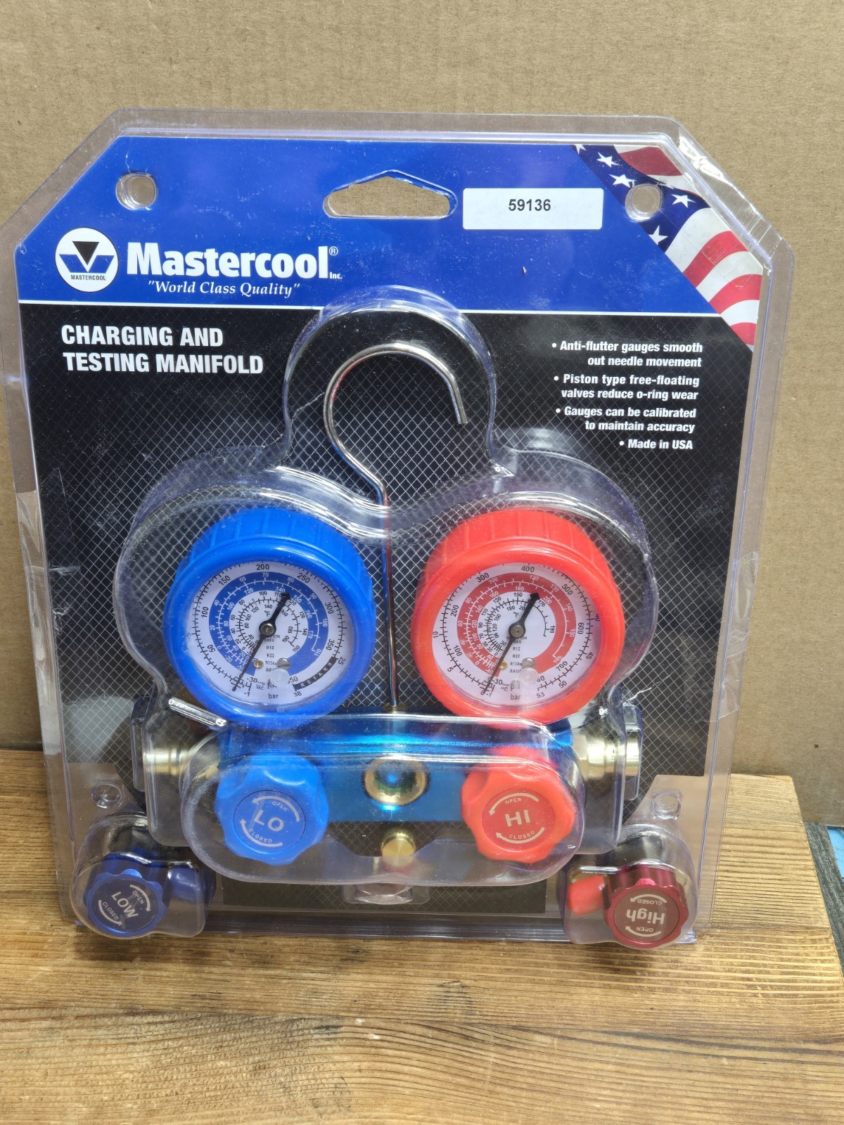 59136 Mastercool A/C HVAC Refrigeration Manifold w 36″ Charging Hoses R410A