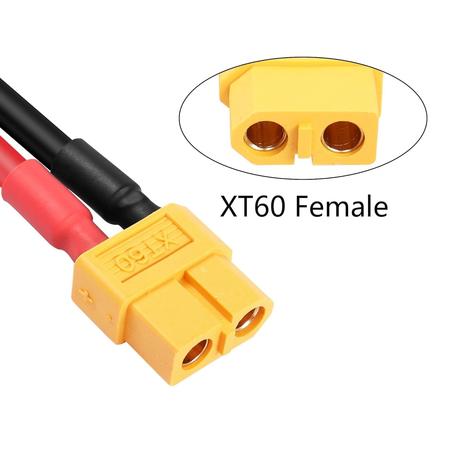 2Pcs XT60 Female to 4mm Banana Bullet Female Connector Adapter Cable 14awg 30…