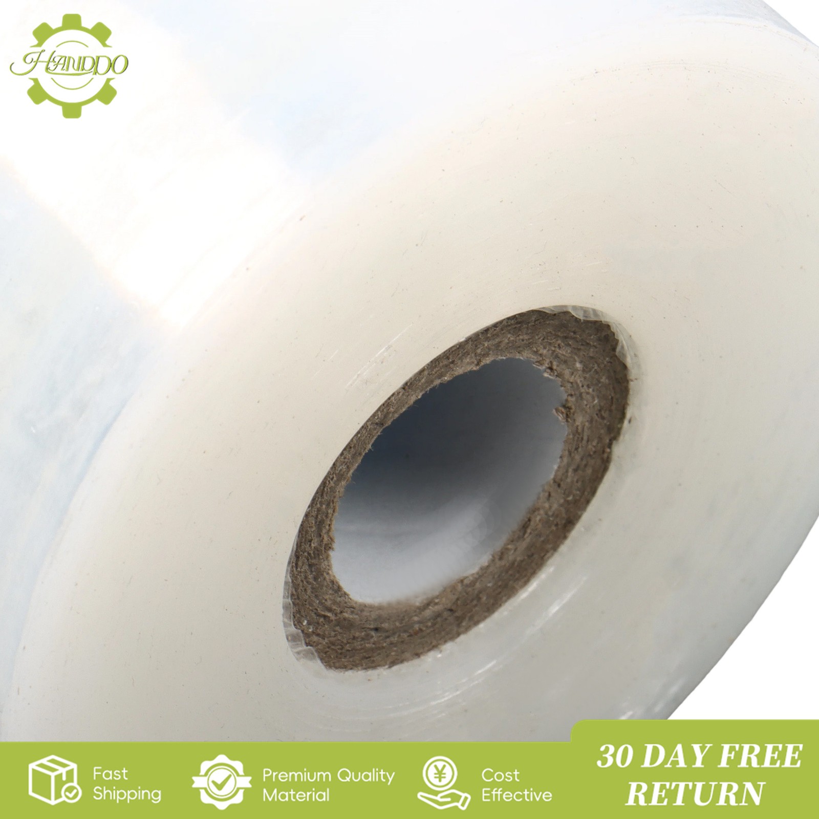 4 Pack Mini Clear Industrial Stretch Wrap Film 5″ × 1000ft with Handle, 80 Gauge