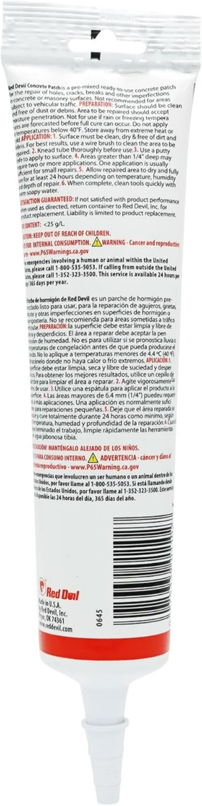 Pre-Mixed 5.5 Oz Gray Concrete Repair Patch for Permanent Indoor/Outdoor Fixes