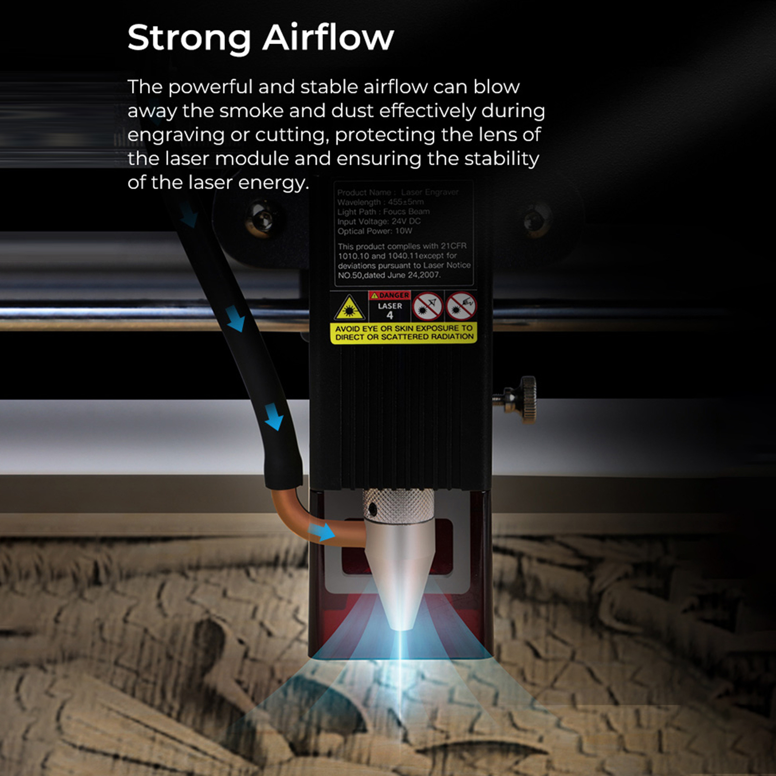 Creality Air Assist Kit, Air Assist Pump for CR-Laser Falcon 10W 22L/min Airflow