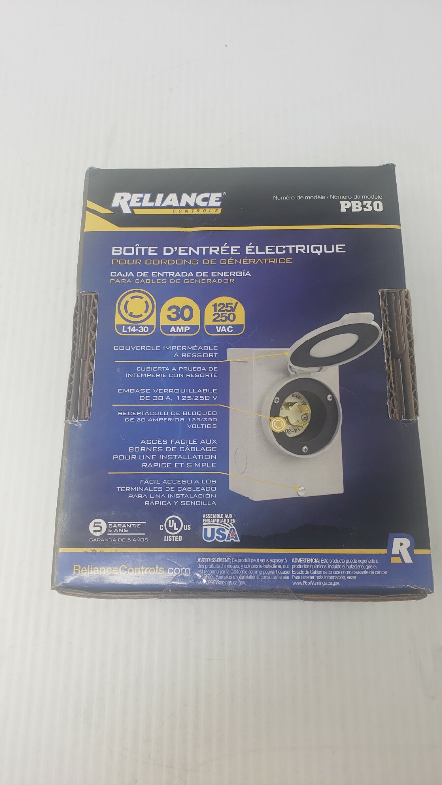 Reliance Controls Generator PB30 30-Amp SEE DESCRIPTION