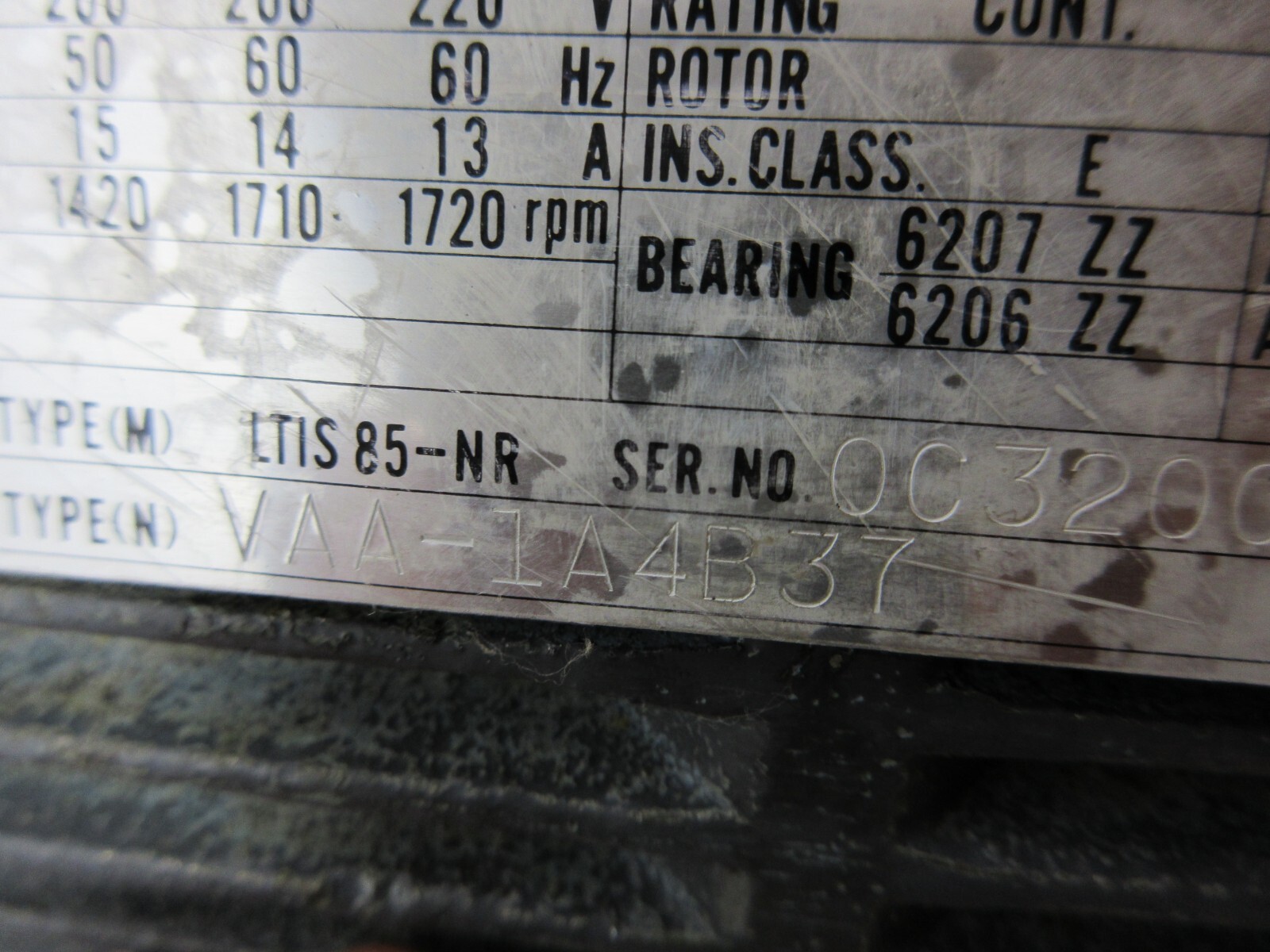 *SPECIAL*MAZAK MOTOR LTIS85-NR VAA-1A4B37 UVC-1A-A3-3.7-4-1048A VDC-1B-2A3-1048A