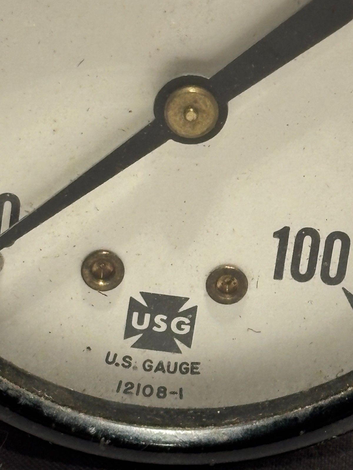 Vintage 2 » US Gauge Pressure 0-100 PSI Model 12108-1 USG