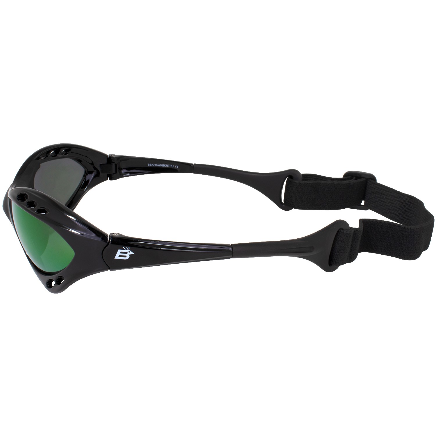 3 Pairs Birdz Seahawk Polarized Sunglasses Black w/Blue Purple Green Mirror Lens