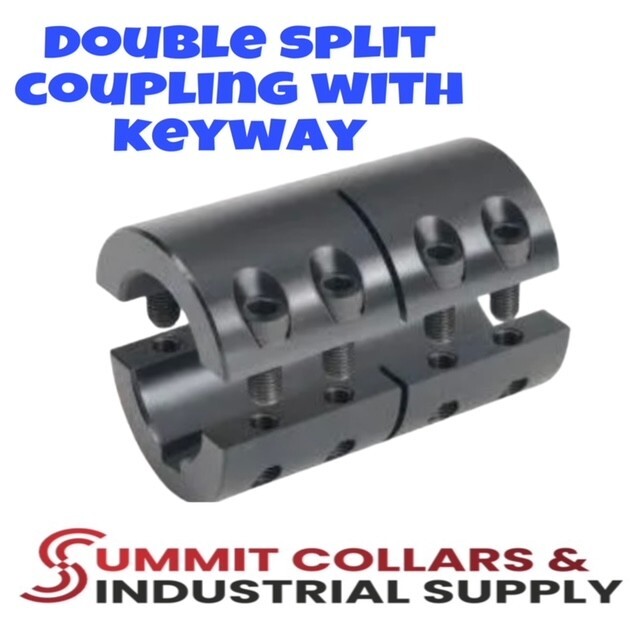 2CC-150-150-KW, Summit Collars 1-1/2″ x 1-1/2″ Rigid Shaft Coupling With Keyway