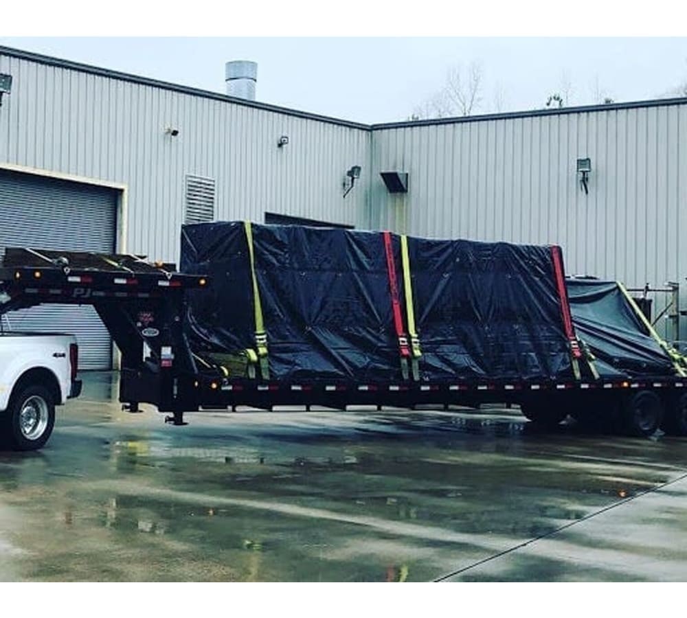 Super Light 14 Oz Lumber Tarp 20×18 (6′ Drop with 6′ x 8′ Flap) – Black