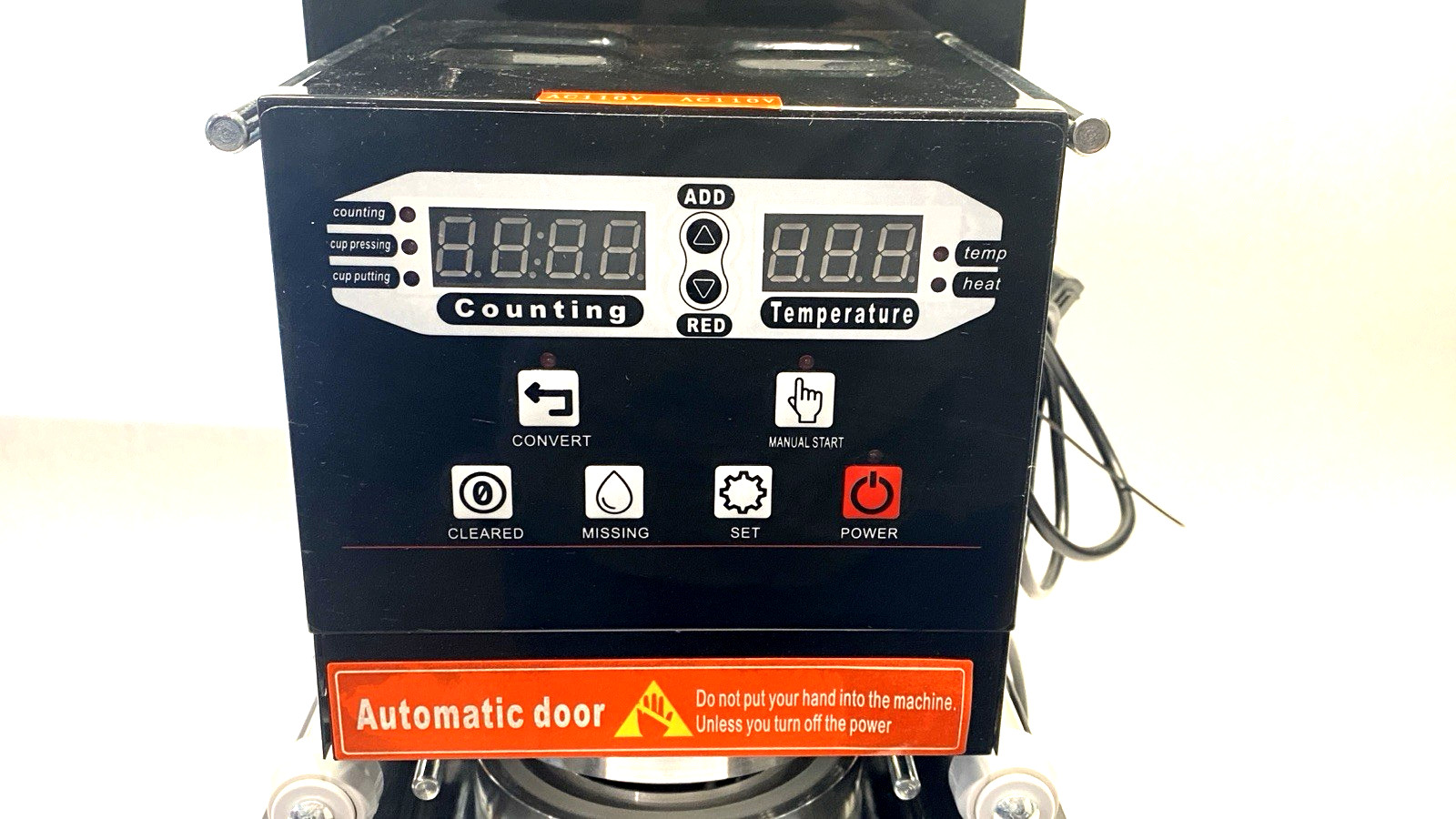 Vevor 26CSM005-FAUTO-06 Automatic Cup Sealing Machine 450W 90-95mm 400-600 Cup/h