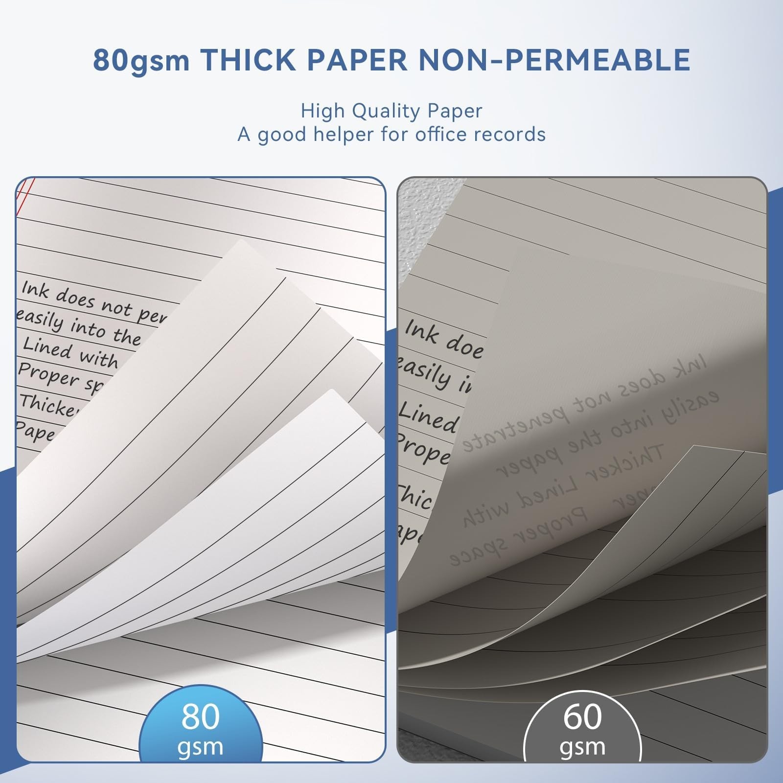 Nichela 5″ x 8″ Note Pads 4 Pack of Legal Pads 21lb Notepad College Ruled Leg…
