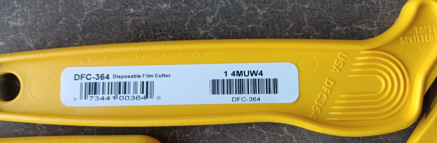 LOT OF 10 PHC DFC 364 Disposable Film Cutter & Tape Splitter – New