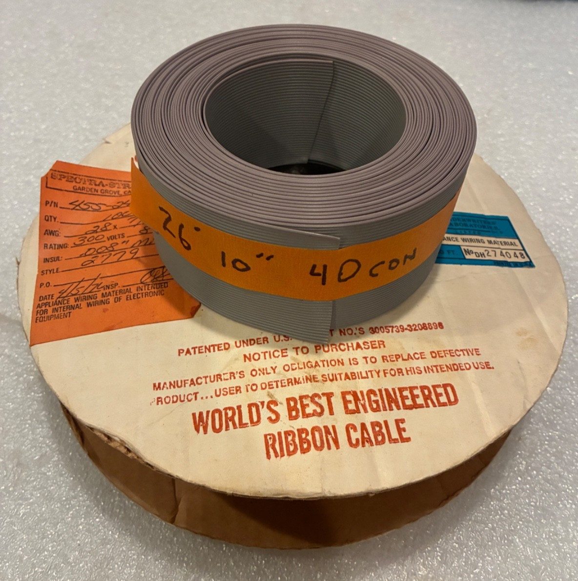 26 ft / Spectra-Strip Flat Cable / 40 Conductors